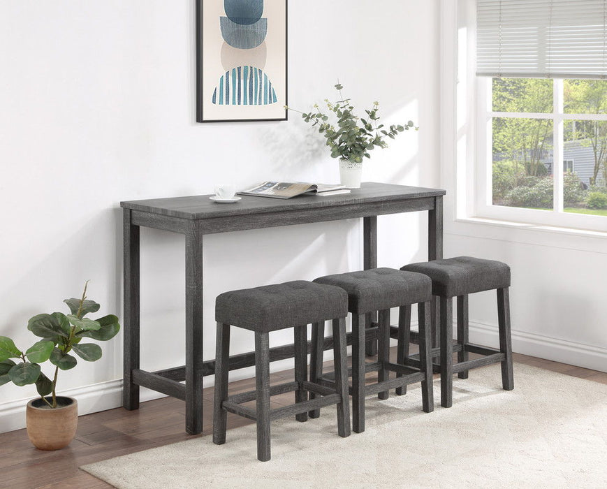 Oriana - 4 Piece Counter Height Pub Table Set With Tufted Stools