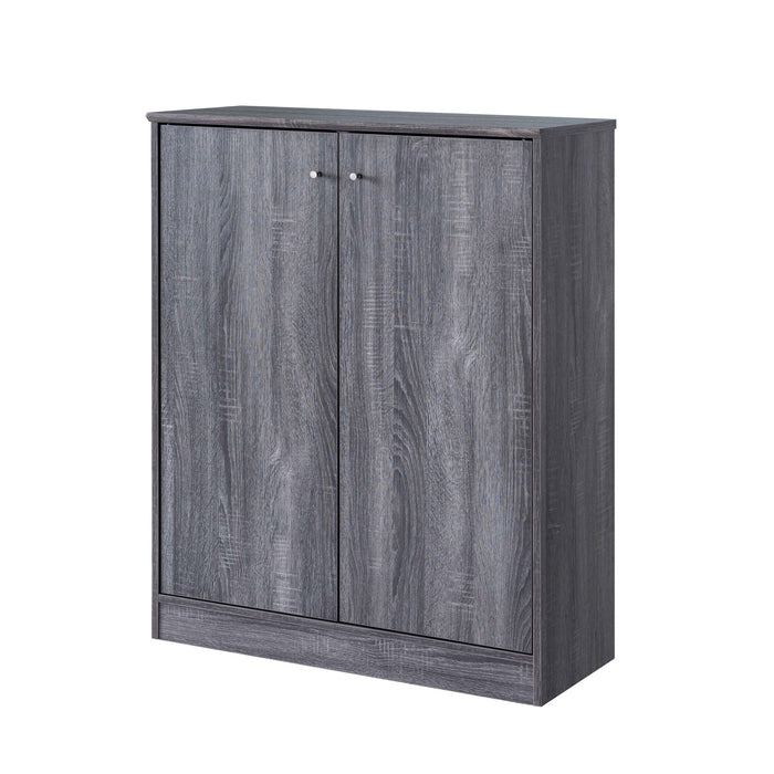 Shoe / Storage Cabinet With Two Doors Five Shelves