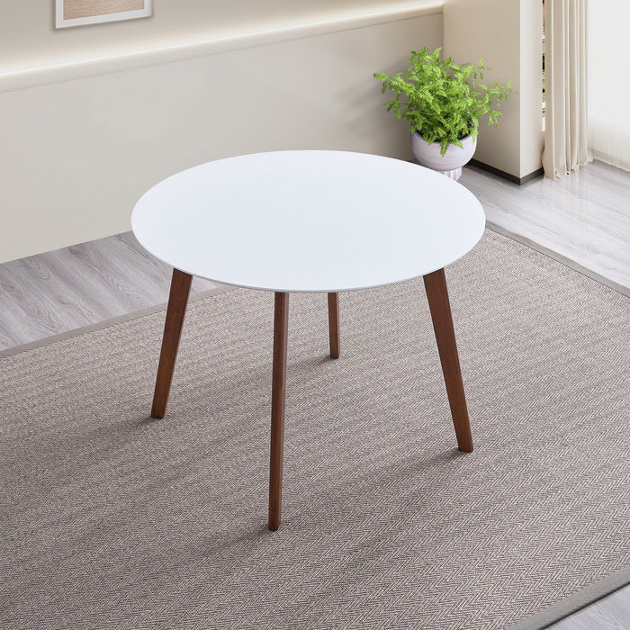 Dining Table - Brown / White