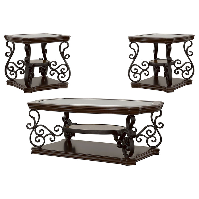 Arrize - Coffee And End Table Set With Scroll Legs