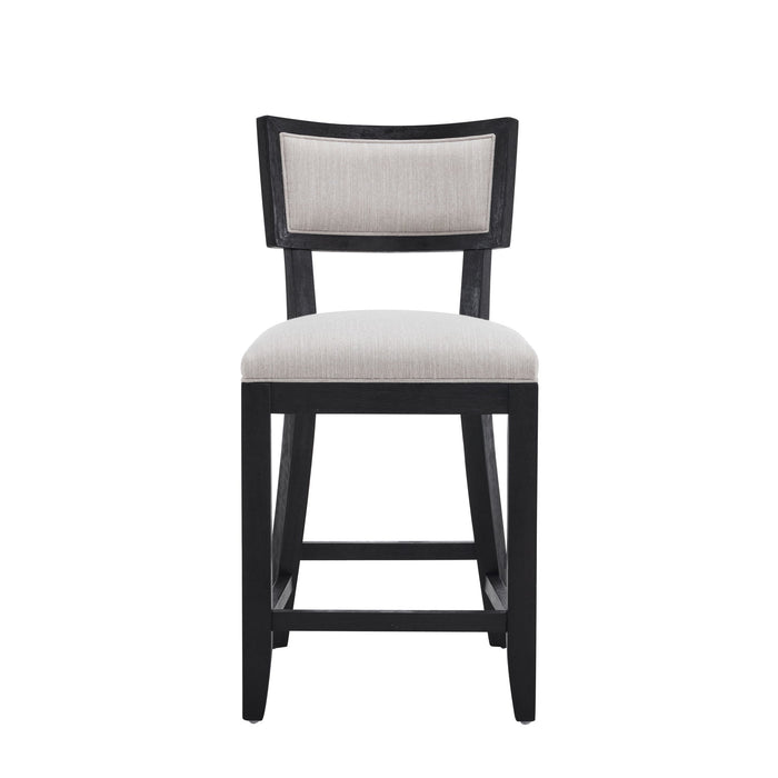 Upholstered Counter Height Bar Stools With Comfy Back (Set of 2)