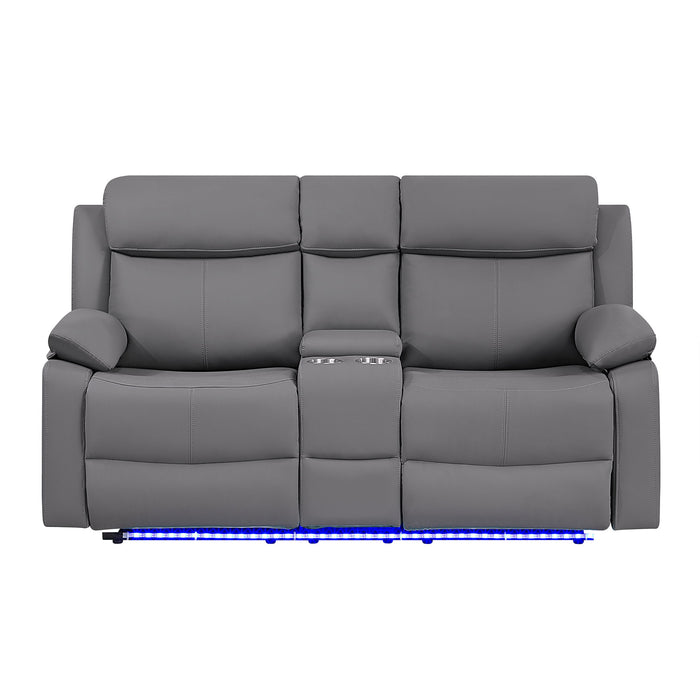 Blanche - Reclining Set With LED Lights With Pillow Top Arms