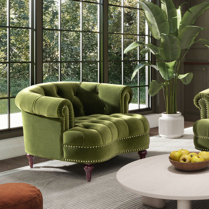 La Rosa - Victorian Tufted Upholstered Accent Chair