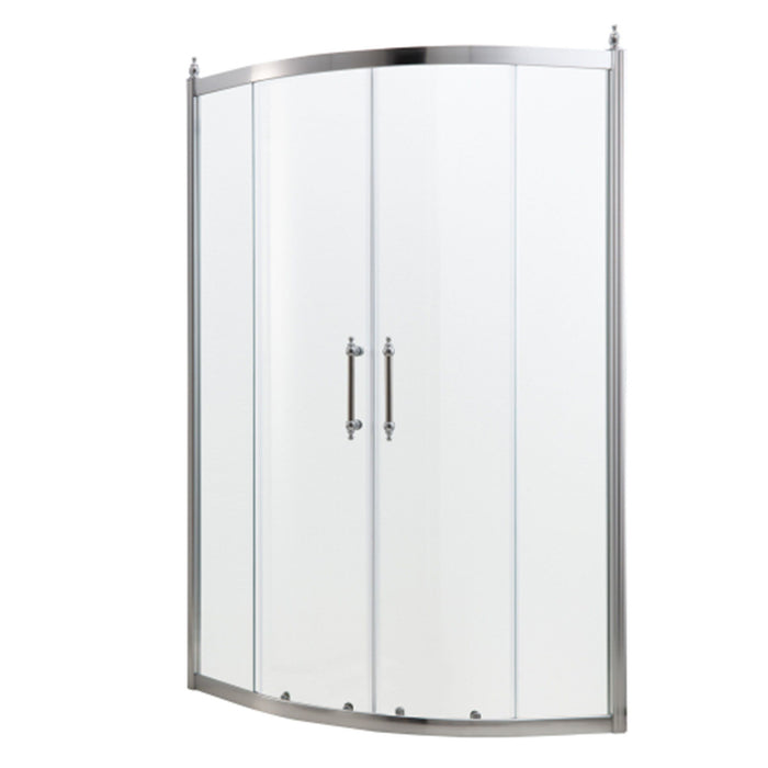 Framed Tub Shower Enclosure With Clear Tempered Glass