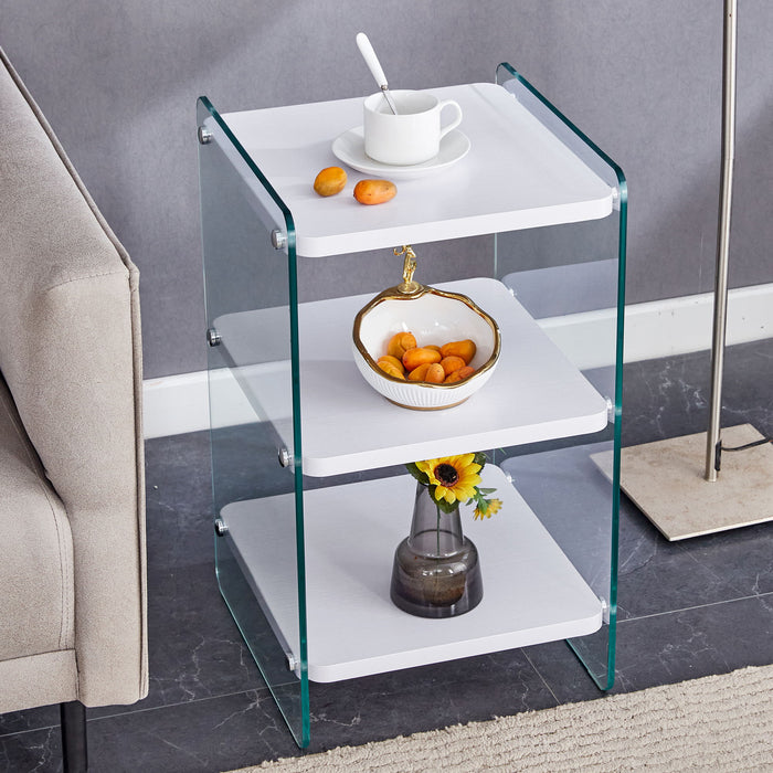 Modern 3 Layer Bedside Cabinet With Storage Function
