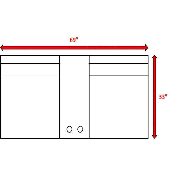 2 Person Wicker Conversation Set With Cushions, Weather Resistant