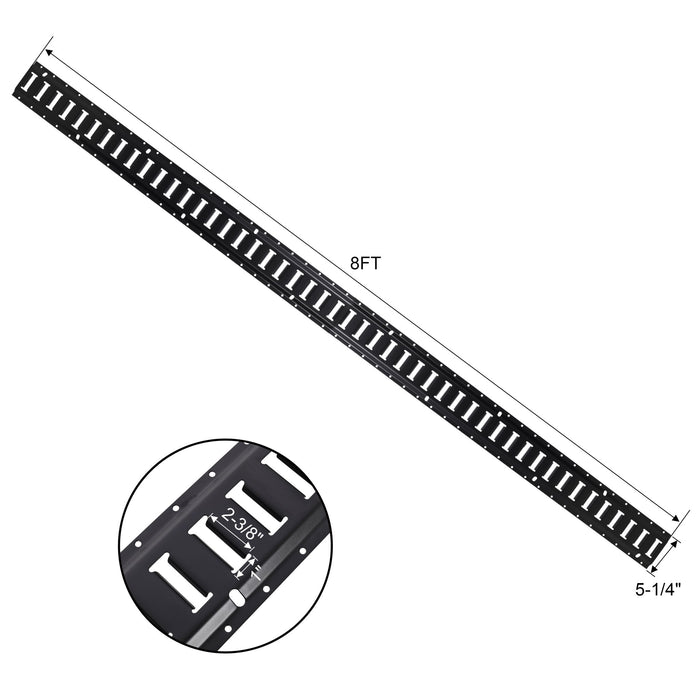 Heavy Duty E Track Tie-Down Rail Kit With O-Ring Anchors And Rope Tie Offs