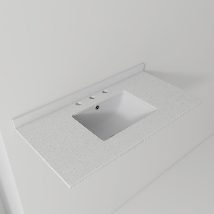 Basin Sink, 0.6" Ultra Thin Profile, Triple Faucet Holes