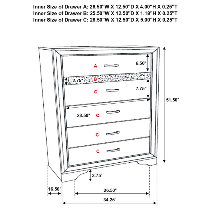 Annie - 6 Drawer Bedroom Chest