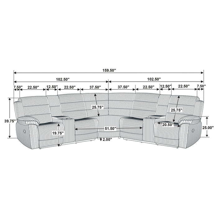 Kendra - Reclining Sectional Sofa