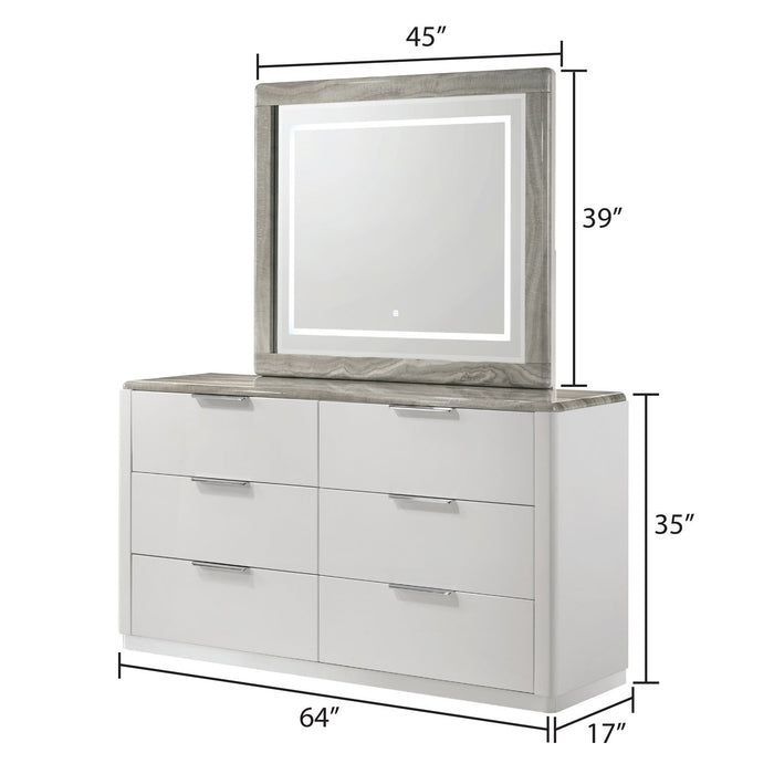 Jazz - 6 Drawer Dresser (Mirror Not Included) - White