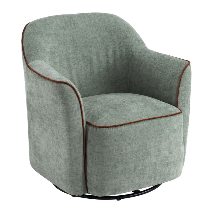 360° Swivel Accent Chair With Flared Arms