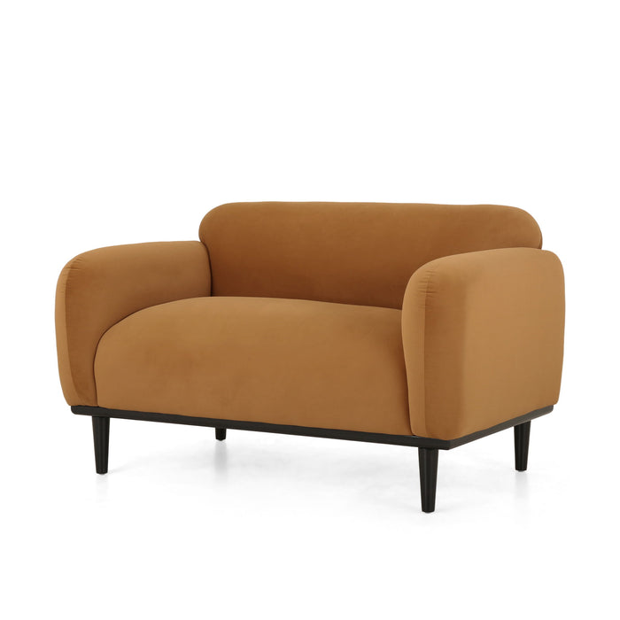 Sway - Upholstered Loveseat With Wood Legs And Round Arms