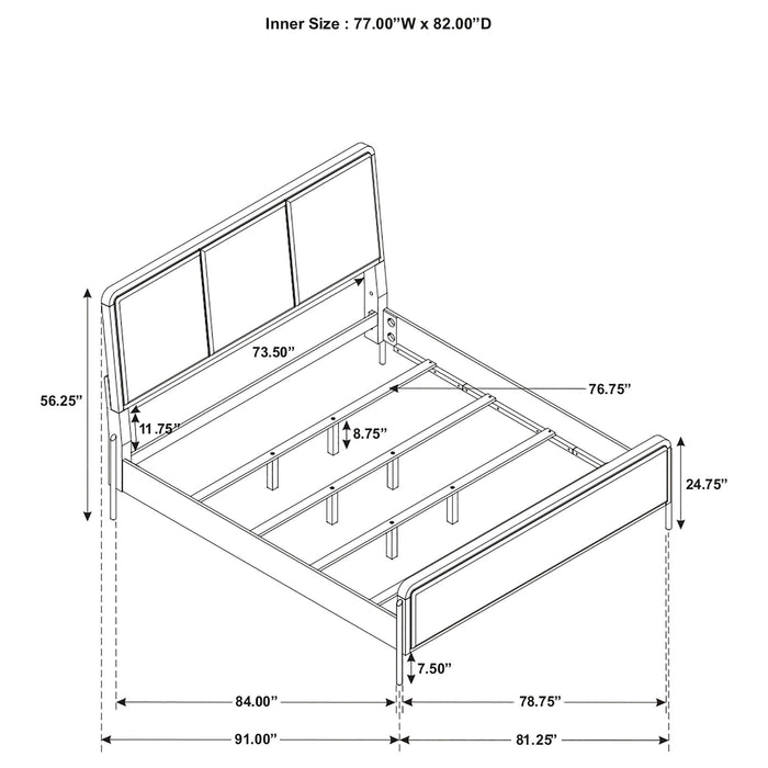 Benson - Eastern King Panel Bed - Sand
