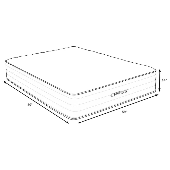 14" Cool Firm Memory Foam Hybrid Mattress With Infused Top Layer