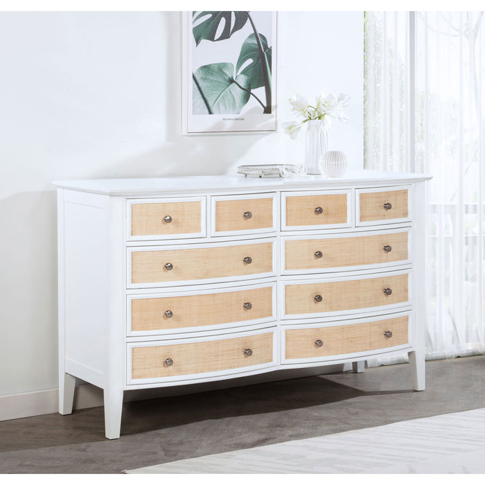 Talia - 10 Drawer Dresser Cabinet - White