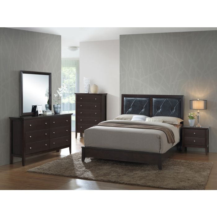 Padded Headboard Bed