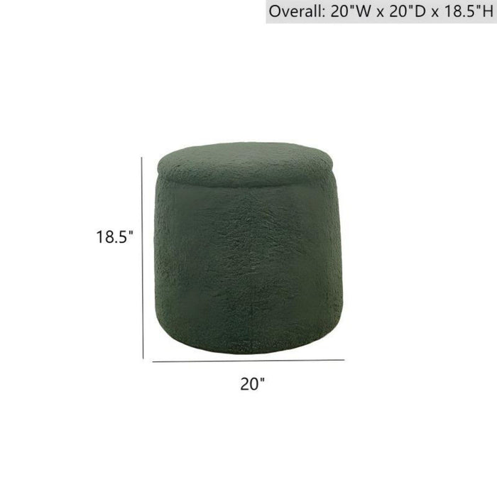Elegant Round Storage Ottoman Upholstered