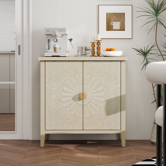 2 Door Cabinet, American Furniture, Suitable For Bedroom, Living Room, Study - Natural