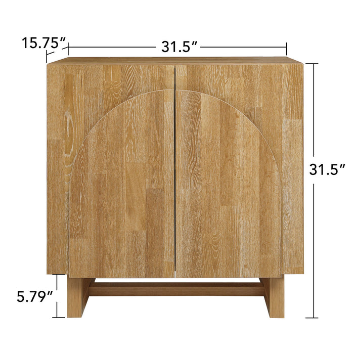 2 Door Cabinet, Suitable For Bedroom - Natural