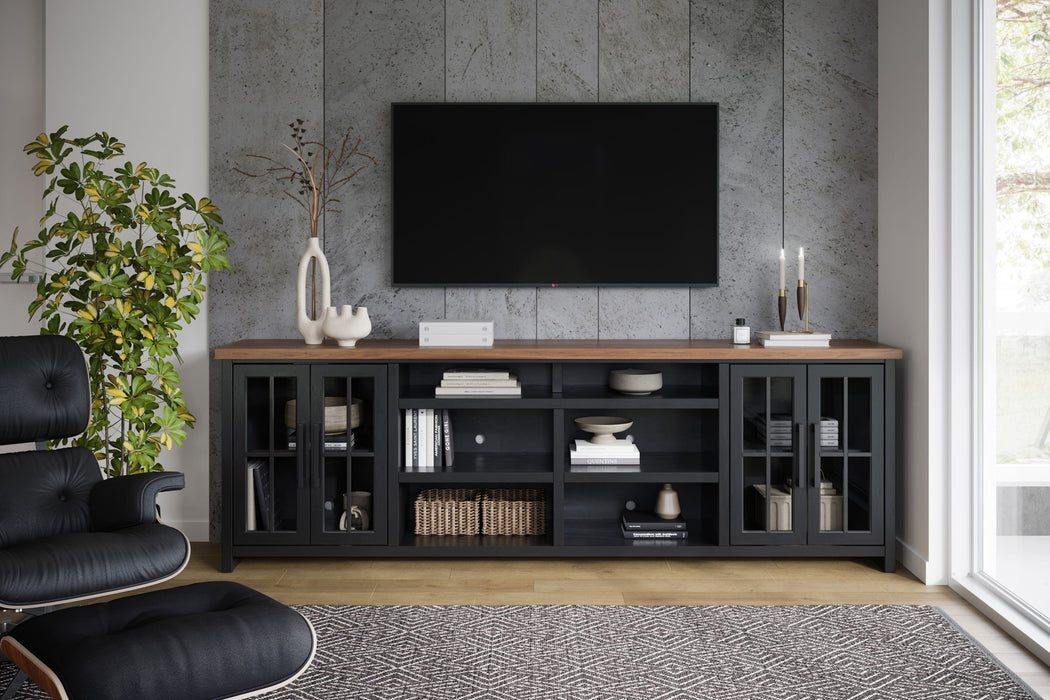 TV Stand Console For TVs Up To 100" - Black / Whiskey