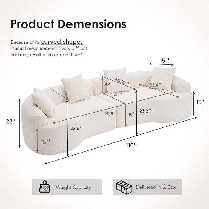 4 Seater Sofa With Fabric, 30D, 60 Hardness Full Sponge, 4 Pillow For Living Room, Home Furniture Sleeper Sectional Sofa For Apartment