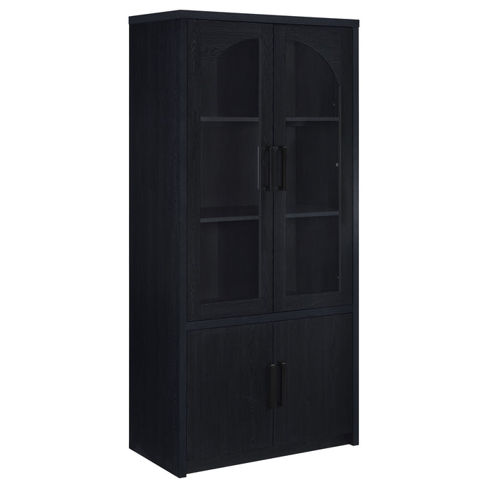 Shayne - 4 Door Display Cabinet With LED Lighting - Black