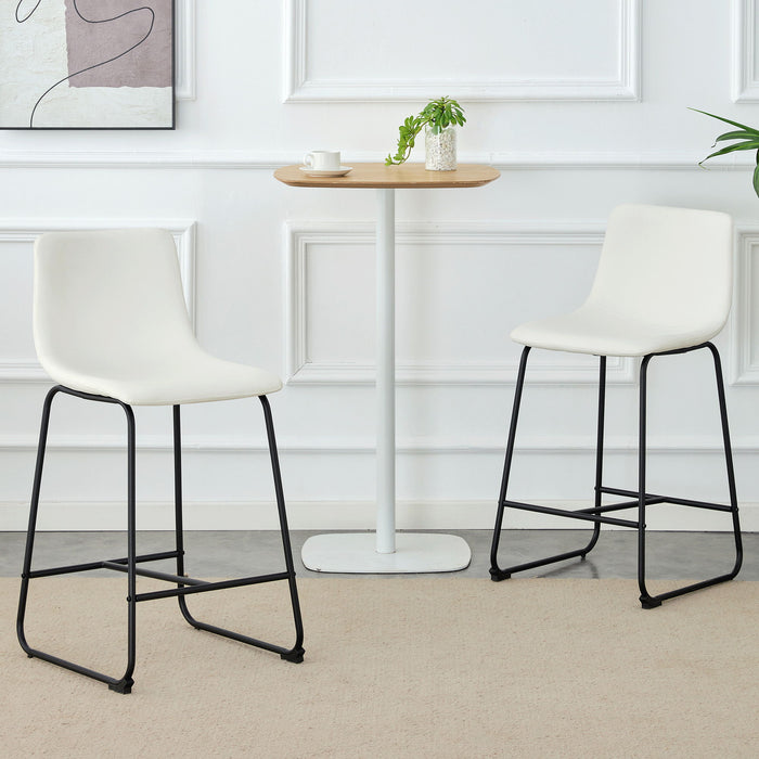 Retro Bar Chairs, Comfortable Stools (Set of 2)
