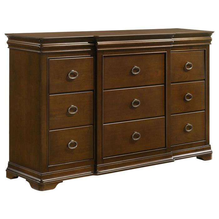 Leonide - 9 Drawer Dresser - Cherry
