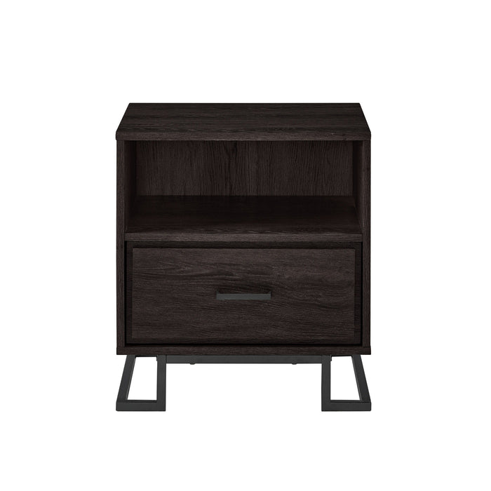 1 Drawer Nightstand - Charcoal