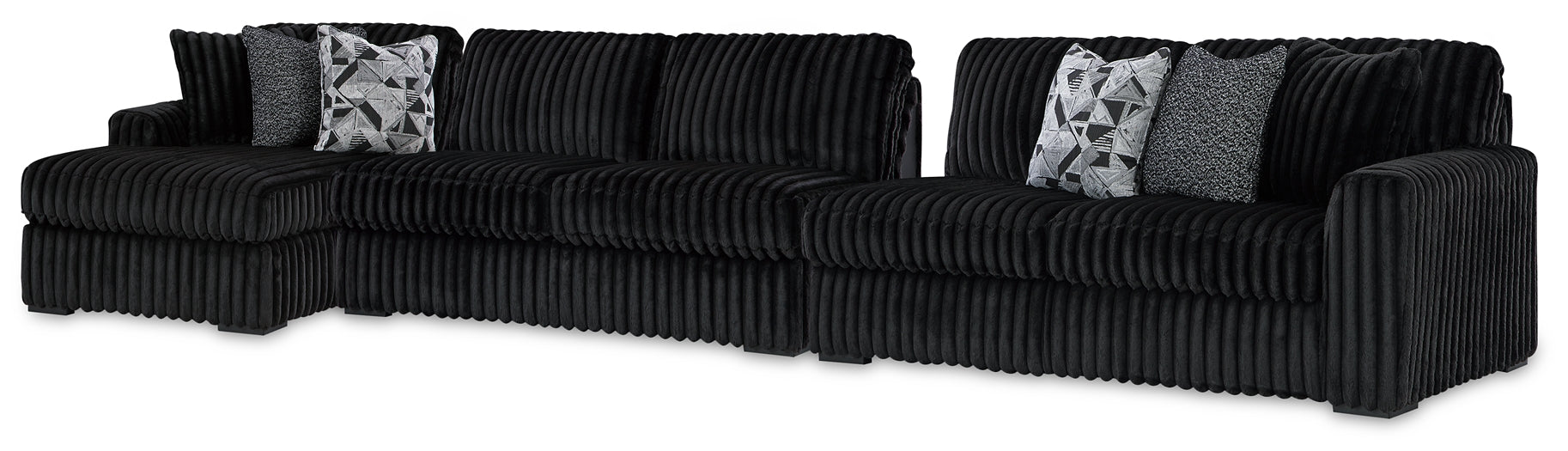 Midnight-Madness 3-Piece Sectional with Chaise