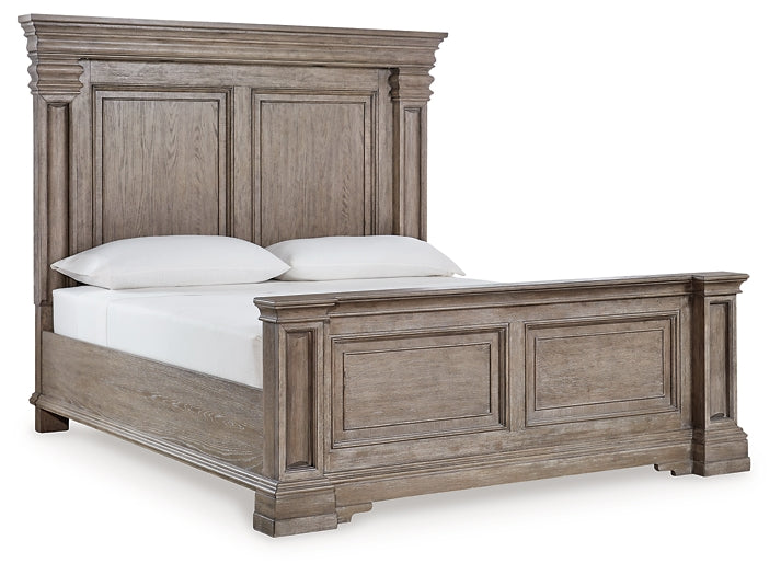 Blairhurst King Panel Bed with Mirrored Dresser, Chest and Nightstand