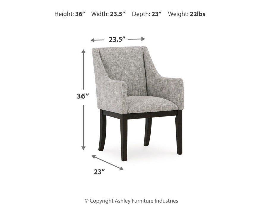 Burkhaus Dining UPH Arm Chair (2/CN)