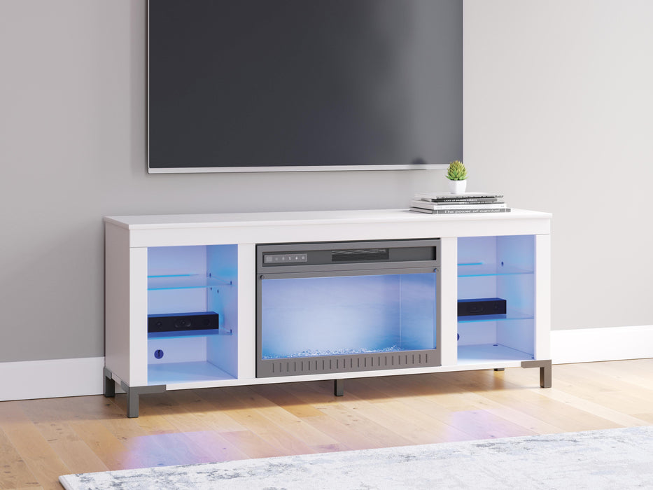 Brollevi TV Stand with Fireplace