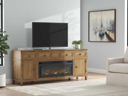Sharlance 81" TV Stand with Electric Fireplace
