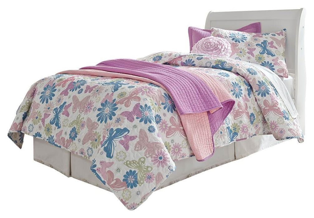 Anarasia Twin Sleigh Headboard, Dresser and Mirror