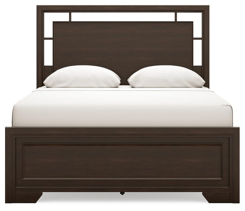 Covetown Queen Panel Bed, Dresser, Mirror, Chest and Nightstand