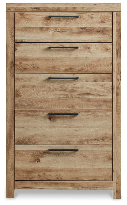 Hyanna Full Panel Storage Bed, Dresser, Mirror, Chest and Nightstand