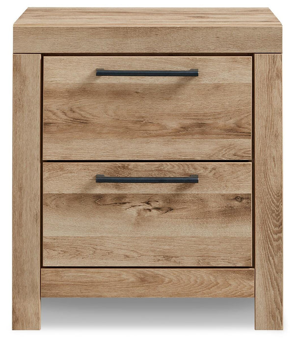 Hyanna Twin Panel Bed with 1 Side Storage, Dresser, Mirror, Chest and Nightstand