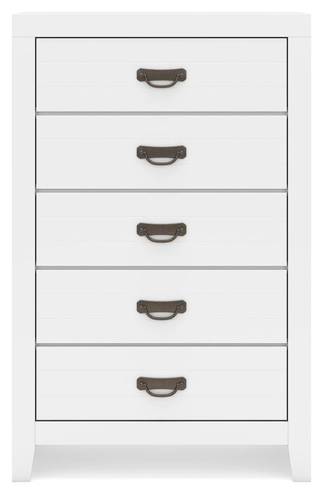 Binterglen King Panel Bed, Dresser, Mirror, Chest and Nightstand