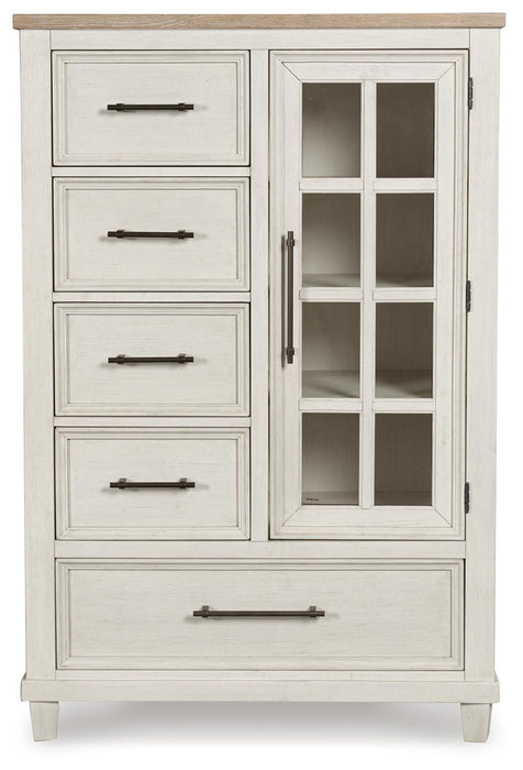 Shaybrock King Panel Bed, Dresser, Mirror, Chest and Nightstand