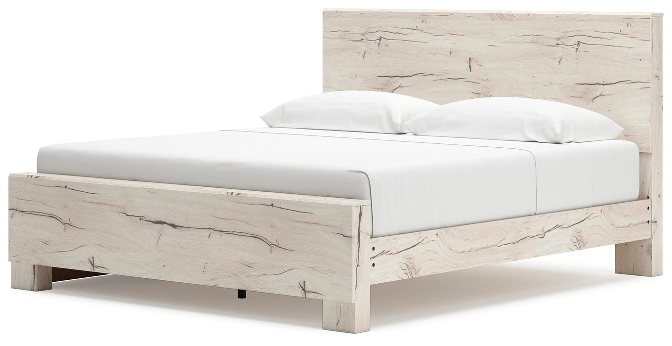 Lawroy King Panel Bed with Storage, Dresser, Mirror and Nightstand