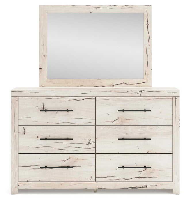 Lawroy King Panel Bed, Dresser, Mirror, Chest and Nightstand