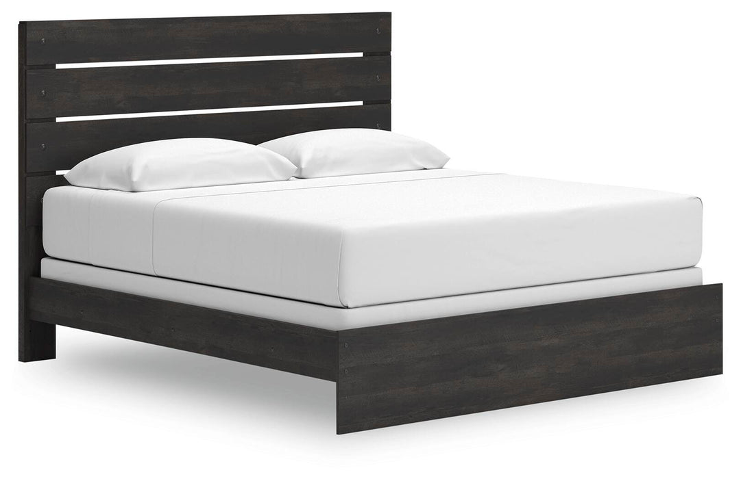 Hollivern King Panel Bed, Dresser and Mirror