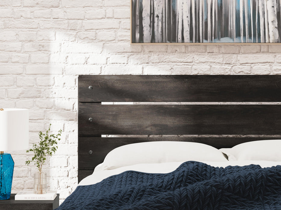 Hollivern King Panel Bed, Dresser and Mirror