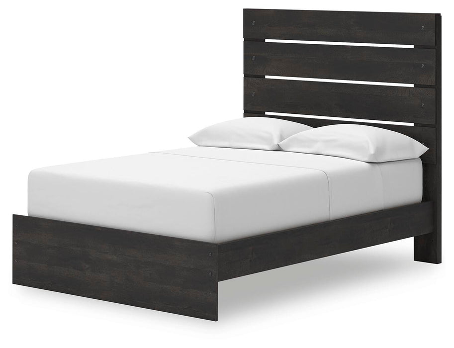 Hollivern Full Panel Storage Bed, Dresser, Mirror, Chest and Nightstand