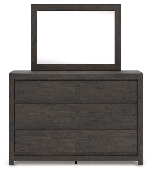 Fraluna Queen Panel Storage Bed, Dresser, Mirror and Nightstand