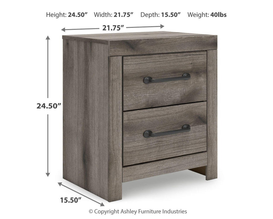 Graystorm Queen Panel Bed, Dresser, Mirror, Chest and Nightstand