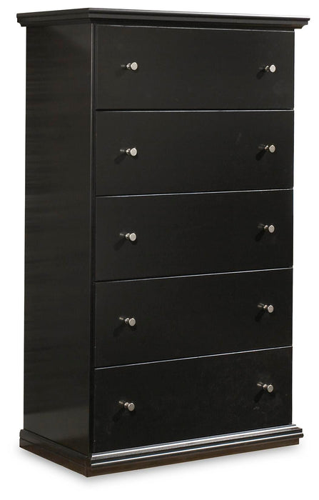Maribel King Panel Bed, Dresser, Mirror, Chest and Nightstand