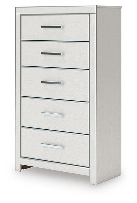 Zuraleus Queen Upholstered Panel Platform Storage Bed, Dresser, Mirror, Chest and Nightstand